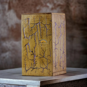 Handcrafted wooden Resin urn & Natural Wood Cremation Urn purple Epoxy Ashes <b>Box</b> Artistic Funeral <b>Memorial</b> <b>Keepsake</b> by AYAANS - Product Image 1