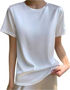 เสื้อยืดแขนสั้น STELLAR Office ผ้าถักเนื้อแน่น 240 กรัม ทรงปกติ สวมใส่สบาย ผ้าฝ้าย 100% คอกลม สำหรับผู้หญิง ฤดูร้อน - Product Image 2