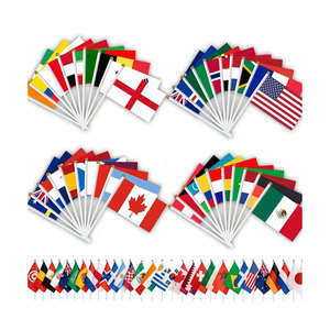 Guirnalda de Banderas Internacionales Personalizadas y Transpirables, Surtido de Países, Patrón Sólido, Tejido de Malla de Polipropileno - Product Image 5