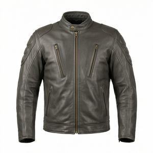 Veste en cuir pour homme NAI-0454A, vêtements de moto, veste de motard, vêtements de protection pour moto en gros, couleur personnalisée - Product Image 1