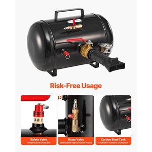 Pressa per pneumatici ad aria per impieghi gravosi da 5 galloni/18,9 L, pressione operativa 87-116 PSI, strumento di fissaggio pneumatico per riparazione pneumatici - Product Image 5