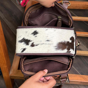 2025 Personalize Large Capacity Multifunction Hand <b>Tooled</b> Cowhide Leather <b>Backpack</b> Stylish Convertible Travel <b>Backpack</b> for Women - Product Image 6