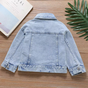 Autumn Fashion Kids Boys Girls Leopard Denim <b>Jacket</b> Children Long Sleeve Pocket Coat - Product Image 2