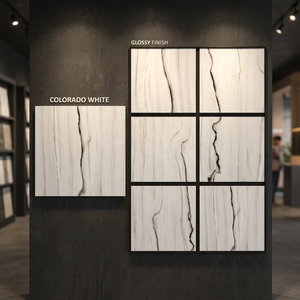 Cosmic Crema, Baldosas de Porcelana Brillante de 800x800 mm, 80x80 cm, Esmaltadas, República Dominicana, Baldosas de Porcelana para Piso de 60x120 cm - Product Image 2