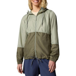 Windbreaker Plus Size <b>Coral</b> Color Block Hooded Drawstring Breathable Lightweight Outdoor Zip Up Ladies <b>Jacket</b> - Product Image 1