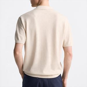 2024 personnalisé en gros personnalisé à manches courtes col à revers tricot polo basique pour hommes - Product Image 2