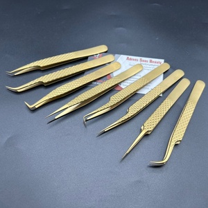 แหนบปลายผมไฟเบอร์90องศาสำหรับมืออาชีพป้องกันแม่เหล็กมีความแม่นยำทนทานเคลือบสีทองแบบกำหนดเองได้อย่างยั่งยืนแบบญี่ปุ่น - Product Image 4