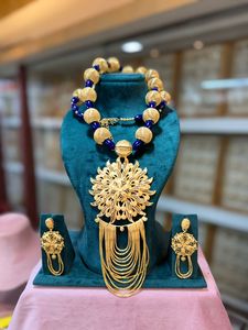 Women's Jewelry Sets 24K Gold Plated Box Chain <b>Charm</b> Necklace Classic Style Anniversary - Product Image 3