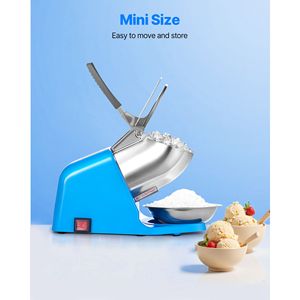 Macchina Elettrica Tritaghiaccio a 4 Lame, Produzione 286 libbre all'Ora, Macchina per Coni di Neve con Ciotola e Coperchio in Acciaio Inossidabile - Product Image 3