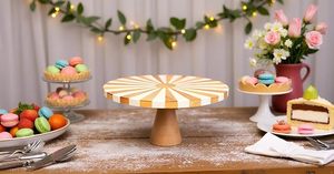 Handmade Acacia Wood Cake Stand Dessert Pedestal Eco-Friendly <b>Baking</b> Display Plate Acrylic Cover Dishwasher Safe Aqudus Saleem - Product Image 5