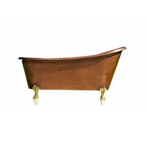 Bañera independiente de cobre hecha a mano, bañera de cobre puro estilo vintage, bañera metálica para decoración de baños de hoteles y resorts. - Product Image 3