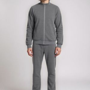 Survêtement en coton 100% personnalisé avec logo, fermeture éclair, vêtements de sport pour hommes, fabricant OEM ODM - Product Image 4