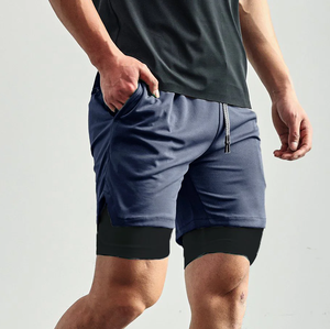 Custom Private Label <b>Mens</b> Gym <b>Shorts</b> With <b>Compression</b> Waterproof Liner <b>Men</b> Workout <b>Shorts</b> - Product Image 3