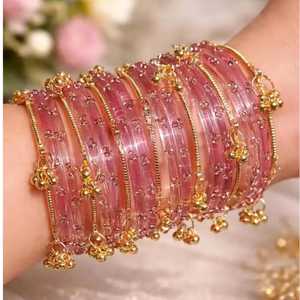 High Demanding Pakistani & Indian Churiyan Sets Women's Lightweight Wedding Wear Bridal Design Kashmiri <b>Bangles</b> Chudiyan Set - Product Image 2
