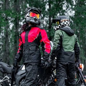Trust in Road Safety Style Two-Piece Windproof Leather Motorbike Suit Elevate Adventure Spirit Durable Waterproof & Breathable - Product Image 2