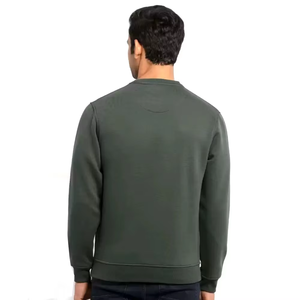 High Quality Men Sweatshirt Cotton Fleece Pullover O-Neck Custom <b>Design</b> Streetwear Oversized Fit Winter Clothing Manufacturer - Product Image 2