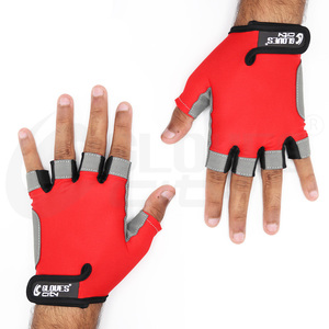 Red Grey <b>Half</b> Finger Anti <b>Slip</b> Gel Outdoor Cross Wrap Gym Gloves Adjustable Wrist Strap Breathable Lightweight Unisex 2026 - Product Image 2