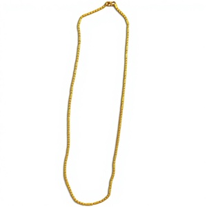 Collar de Cadena con Cuentas de Oro Sólido de 22K para Mujer, Diseño Elegante y Tradicional de Cuentas de Arroz, Joyería de Lujo para Uso Diario - Product Image 1