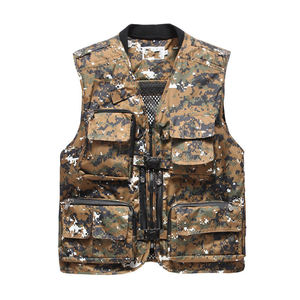 Gilet de chasse tactique d'extérieur pour hommes, gilet de tir camouflage robuste avec plusieurs poches de rangement multifonctions - Product Image 1