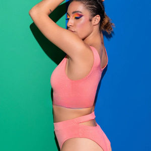 Tenue de pole dance professionnelle pour femmes 2026 : haut à col montant et bas taille haute, légère, extensible, idéale pour les spectacles d'été sur scène - Product Image 4