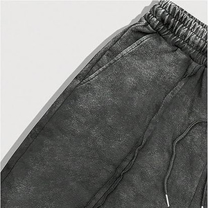 Pantalones Cortos para Hombre con Estampado Acid Wash 2026, Estilo Urbano con Tipografía Moderna, Pantalones Cortos Deportivos de Algodón Suave para Gimnasio - Product Image 3