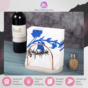 Offre Spéciale sur un Porte-Serviettes en Marbre Blanc de Qualité Supérieure et Fil de Fer Forgé à un Prix Exceptionnel - Product Image 5