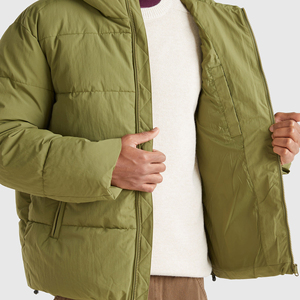 Custom Men's Hooded Collar <b>Winter</b> <b>Waterproof</b> Padded Bubble <b>Jacket</b> Quilted Outdoor Custom Puffer <b>Jacket</b> For Men - Product Image 3