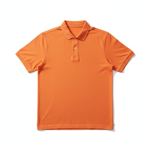 Polo à manches courtes pour homme en coton Oxford respirant, couleur unie, coupe classique, avec bordure bleue, style décontracté - Product Image 2