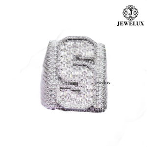แหวนค็อกเทล Jewelux Star เงินแท้ 925 ประดับเพชรทรงกลมเจียระไนแบบเหลี่ยมเพชรพลอย สำหรับทั้งชายและหญิง เครื่องประดับหรูหราสำหรับงานปาร์ตี้ จากอินเดีย - Product Image 4