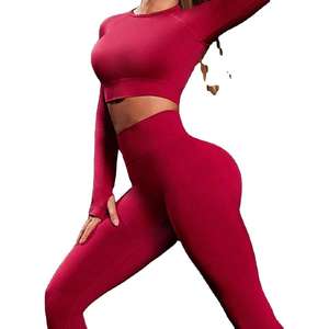 Wholesale Pants Yoga Custom Leggings High Waist Sports Gym Fitness Wear Yoga Sets Fitness Women Gym Fitness Sets Yoga Sets - Product Image 2