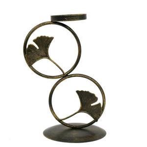 Handmade Eco-friendly Iron Leaf Design Round-Shaped Durable Portable Candle Holder Home Decoration Hollow <b>Ornament</b> - Product Image 6