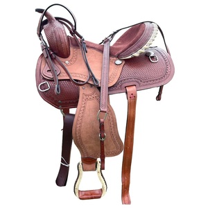 Silla de Montar Western de Cuero Genuino Hecha a Mano de Primera Calidad para Caballos, Equipo de Equitación para Ranchos, Senderos y Carreras de Barriles, Fabricante Exportador - Product Image 2