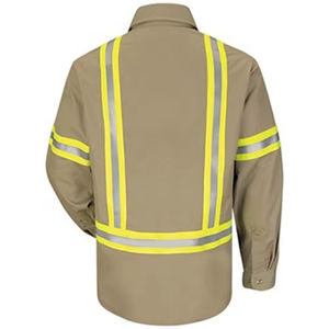 Camisa de seguridad reflectante de alta visibilidad con botones, ropa de trabajo para la construcción, camisa de trabajo de alta visibilidad, uniforme para hombre, camisas de manga corta - Product Image 2