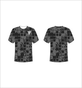 Camiseta de Manga Corta con Estampado Geométrico para Hombre, Cuello Redondo, Corte Regular Informal, Secado Rápido, 100% Poliéster, Estampado por Sublimación - Product Image 1