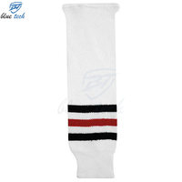 Chaussettes de hockey sur glace personnalisées pour l'automne, durables, respirantes, écologiques, antibactériennes, séchage rapide, en Spandex/Polyester (manchette/corps/semelle)