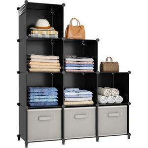 Portable 9-Cube Closet <b>Storage</b> Organizer Mobile Closet Systems & Cubes Shelves for <b>Clothes</b> - Product Image 1