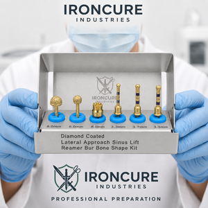 ชุดดอกสว่านเจาะกระดูกแบบเคลือบเพชรสำหรับการยกไซนัสแบบ Lateral Approach ของ Ironcure Industries ขนาด 6 ชิ้น 8.0 มม. 6.0 มม. 3.3 มม. 3.7 มม. - Product Image 4
