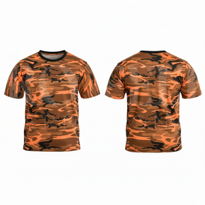 เสื้อยืดพิมพ์ลายพรางน้ำหนักเบา ระบายอากาศได้ดี แขนสั้น คอกลม สำหรับผู้ชาย เหมาะสำหรับกีฬากลางแจ้งและการฝึกซ้อม - Product Image 6