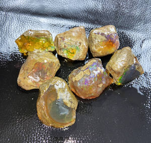 100% Natural AAA Grade Welo Fire Ethiopian <b>Opal</b> Fancy Oil Rough Loose Gemstone 34.89x25.23 to 35.14x28.41 mm DIY Jewelry Making - Product Image 1