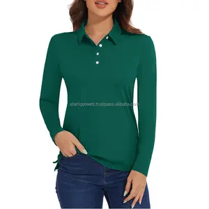 Venta al por mayor de alta calidad 100% algodón mujeres polos personalizados impresos mujeres polos por Star Figure Enterprises - Product Image 3