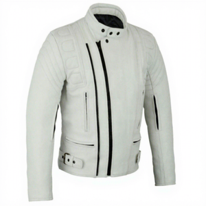 Men High Quality Distressed Vintage Leather <b>Biker</b> <b>Jacket</b> Retro Cafe Racer Motorcycle Cowhide Zipper Street Wear Stylish <b>Jackets</b> - Product Image 6