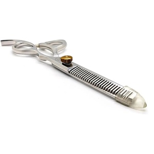 Tijeras Profesionales para Adelgazar el Cabello, de Acero Inoxidable, con Punta Afilada, para Diestros, Mango Largo, para Uso en Salón - Product Image 4