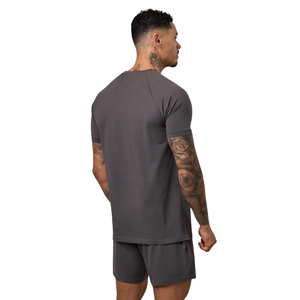 Custom Casual Men's <b>Charcoal</b> Grey 100% Cotton Oversized Gym <b>T</b>-<b>Shirt</b> Quick Dry Breathable Summer Workout Athletic Activewear - Product Image 2