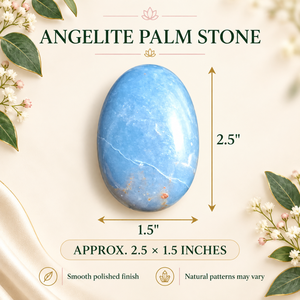 SoulWise Oval Blue Fluorite <b>Crystal</b> Stone Polished Semi-Precious Gemstone for Feng Shui Home Decoration - Product Image 2