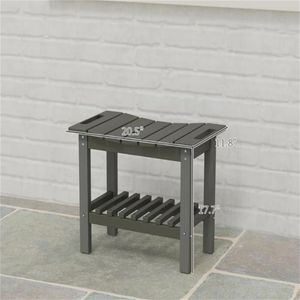 Panca contenitore grigio scuro con tavolino laterale per doccia o tavolino da caffè - Product Image 5