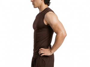Débardeur de sport pour homme léger, extensible, compressif, pour fitness, gym, course à pied et activités sportives - Product Image 2