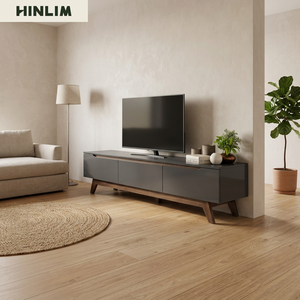 Modern Classic <b>TV</b> <b>Stand</b> 1.8m Laminated Board Metal Legs Black Finish Storage Cabinet Living Room Furniture Freestanding <b>TVs</b> - Product Image 3