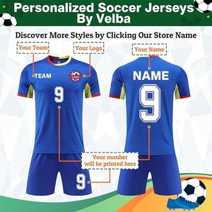 Maillots de football personnalisés, ensembles d'uniformes de football personnalisés avec nom/nom d'équipe/numéro/logo pour enfants, jeunes et adultes - Product Image 2