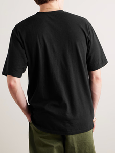 T-shirt Homme Noir Personnalisé Coupe Ample en Coton Biologique Lourd 230 g/m² – T-shirts Simples pour Homme - Product Image 3