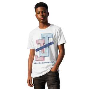 T-shirt blanc graphique artistique pour adolescents, en coton doux, col rond, manches courtes, vêtements décontractés à la mode pour tous les jours - Product Image 4